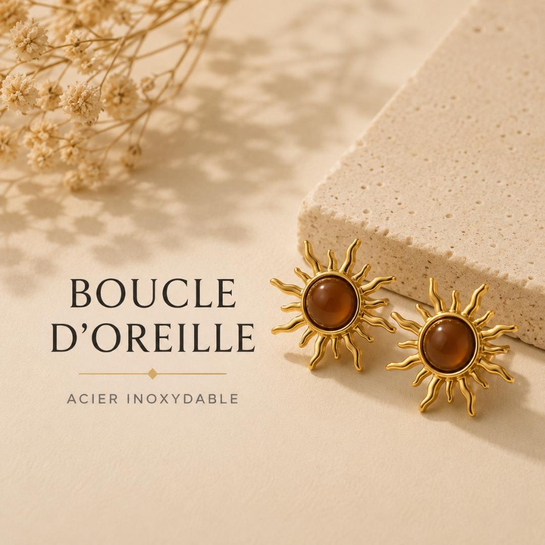 Boucles d'oreille en acier