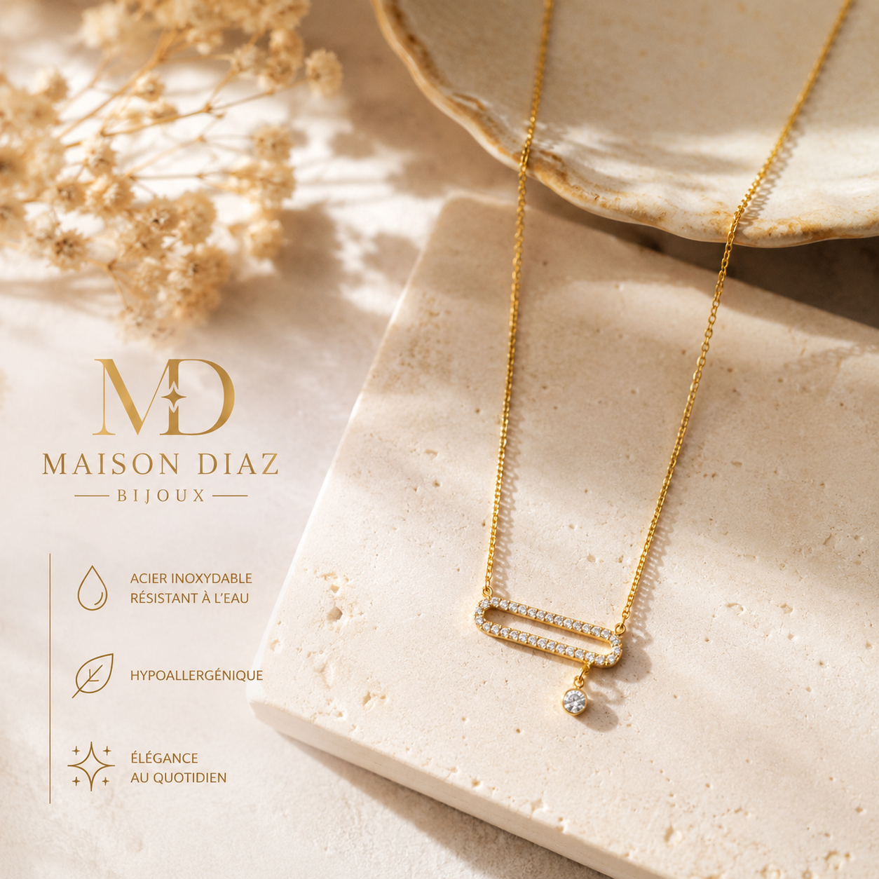 Collier prestige doré