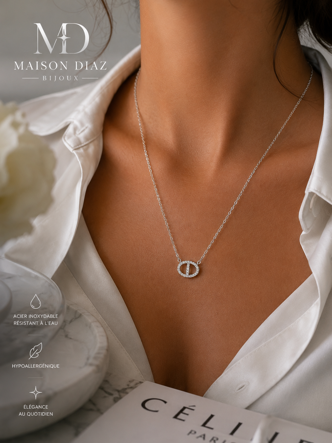 Collier signature argent